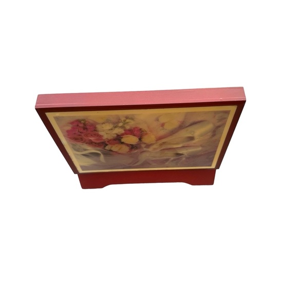 Vtg 80s Reuge Wooden Floral Swiss Musical Movement Jewelry Box Plays MEMORY 9” - Picture 9 of 12